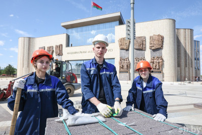 Студенческие отряды помогают строить Национальный музей Беларуси