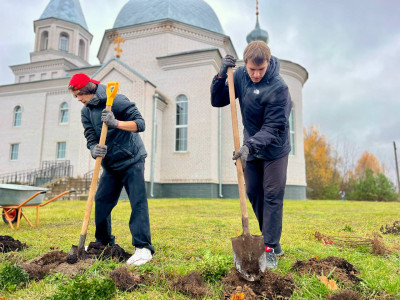 Молодежь Могилевщины высадила деревья у храма в аг. Восход Молодежь Могилевщины высадила деревья у храма в аг. Восход
